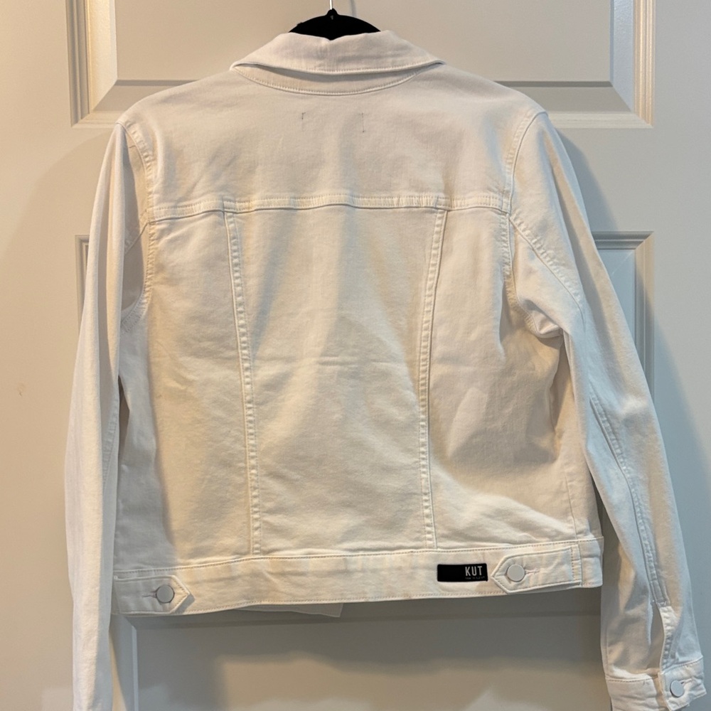 Kut from the Kloth Women's Crisp White Jean Jacket - Picture 7 of 8
